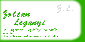 zoltan leganyi business card